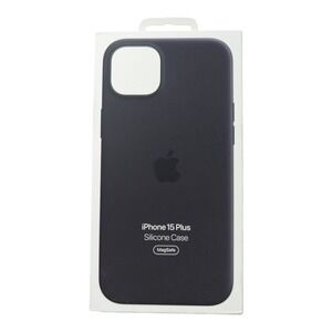B4. Apple Silicone Case with MagSafe for iPhone 15‎ Plus - Black